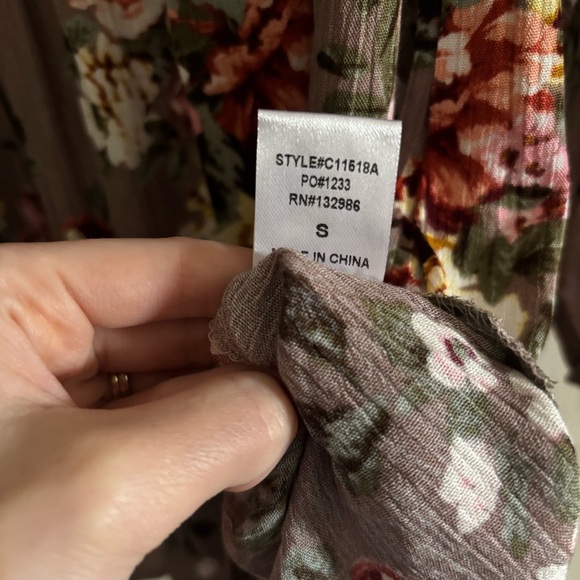 NWT Mittoshop Floral Smocked Blouse with Bell Sleeves - Picture 3 of 3